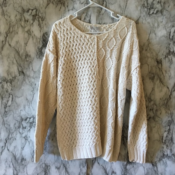 The Limited Sweaters - The limited Hand knit chunky cable knit sweater